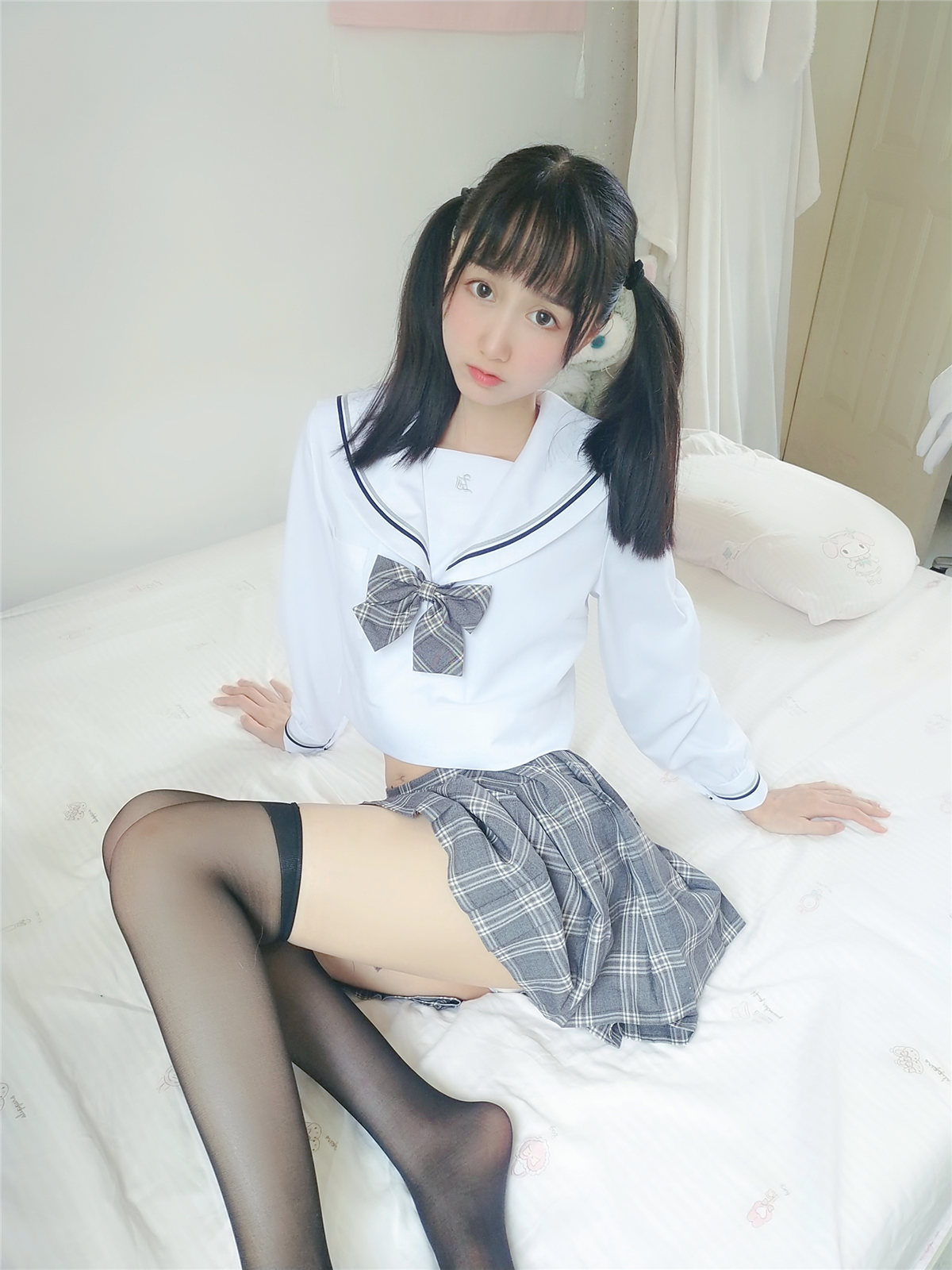 木绵绵OwO 灰格子jk