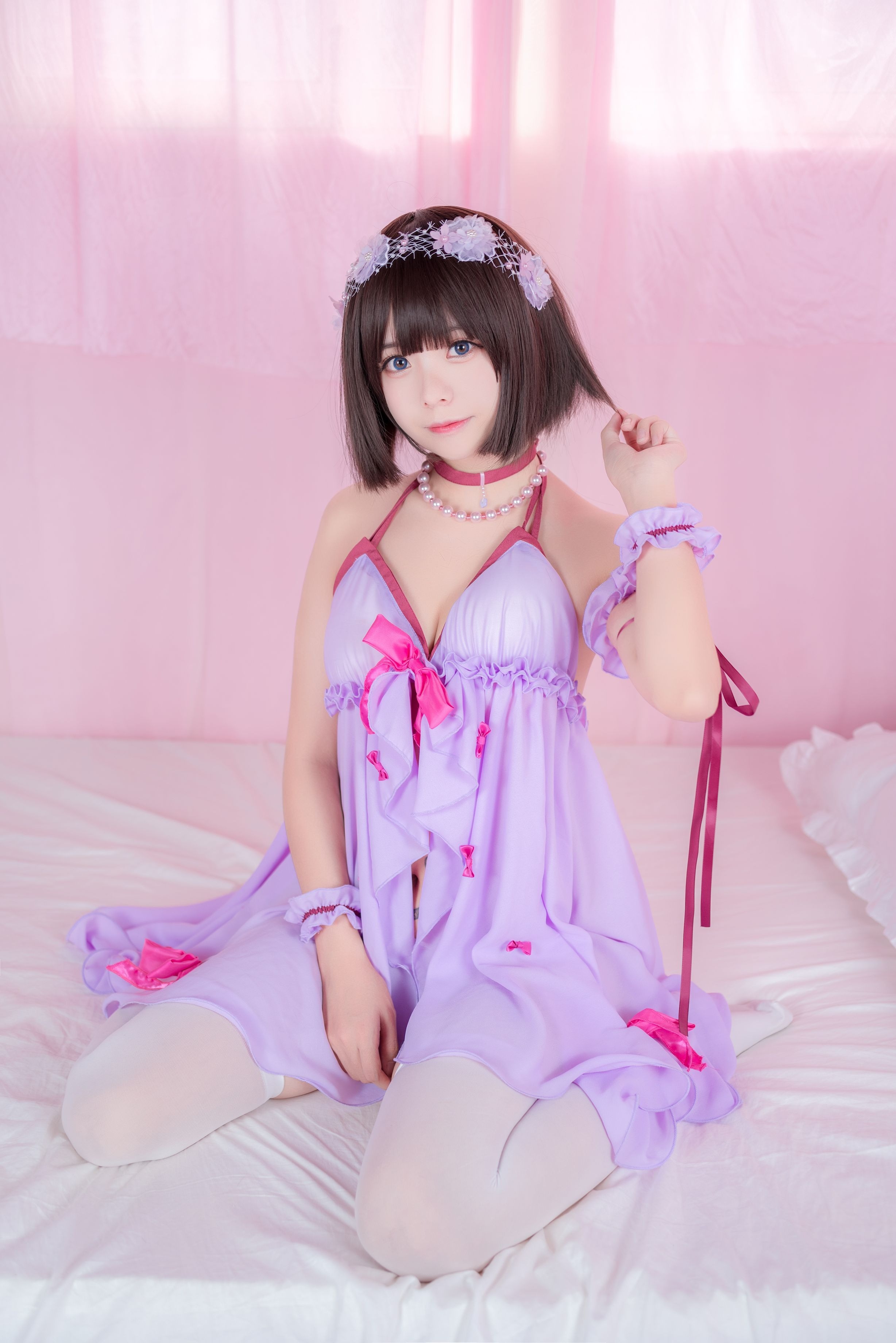 小野妹子w 加藤惠COS 圣人惠睡衣白丝图在线